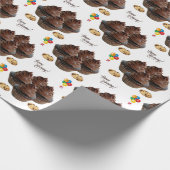 ハッピーバースデーギフト包装紙チョコレート ラッピングペーパー (角)