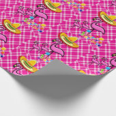 ハッピーバースデーギフト包装紙フラミンゴ ラッピングペーパー (角)