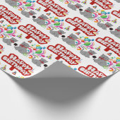 ハッピーバースデーギフト包装紙猫 ラッピングペーパー (角)