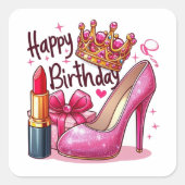 ハッピーバースデーギフト スクエアシール (正面)