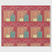 ハッピーバースデーギフト（弓） ラッピングペーパー (フラット)