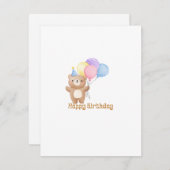 ハッピーバースデークマの風船 シーズンカード (正面/裏面)