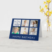 ハッピーバースデークラシックグランパフォトコラージュ カード (黄色い花)