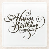 ハッピーバースデークラシック収集 ガラスコースター (正面)