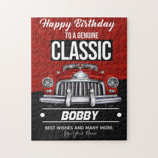 ハッピーバースデークラシック男 ジグソーパズル (縦)