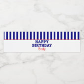 ハッピーバースデークラシック野球スポーツパーティー ペットボトルラベル (シングルラベル)