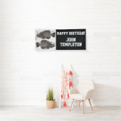 ハッピーバースデークラッピー魚釣りアングラーパーティー 横断幕 (インサイチュ)