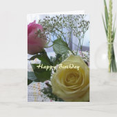 ハッピーバースデークリスチャンカードバラ カード (正面)