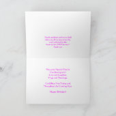 ハッピーバースデークリスチャンカードピンクス カード (内部)