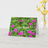 ハッピーバースデークリスチャンカードピンクス カード (黄色い花)