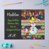 ハッピーバースデークリスマスティッシュペーパー 薄葉紙 (クラフト)