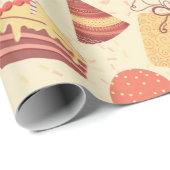 ハッピーバースデークリーム ラッピングペーパー (ロールコーナー)