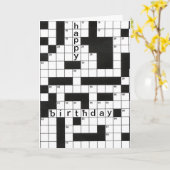 ハッピーバースデークロスワードパズル カード (黄色い花)