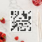 ハッピーバースデークロスワードパズル スタンダードカクテルナプキン (インサイチュ)