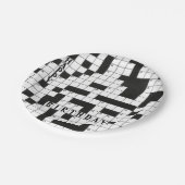 ハッピーバースデークロスワードパズル ペーパープレート (アングル)