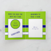 ハッピーバースデークールゴッドファーザー青と緑 カード (内部)