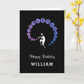 ハッピーバースデークールジャズミュージシャンカード カード (黄色い花)