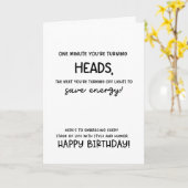 ハッピーバースデークールフレンド…おもしろい カード (黄色い花)