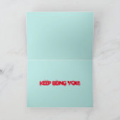 ハッピーバースデークールユーキャット帽子誕生日カード カード (内部)