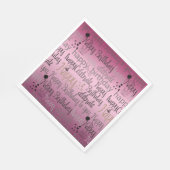 ハッピーバースデーグラデーションピンク スタンダードランチョンナプキン (角)