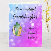 ハッピーバースデーグランドドーターフェアリーデザイン カード (黄色い花)