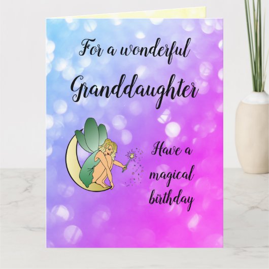 ハッピーバースデーグランドドーターフェアリーデザイン カード (正面)