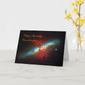 ハッピーバースデーグランドドーター – アスターバスト銀河系 カード (黄色い花)