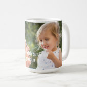 ハッピーバースデーグランドパのパーソナライズ写真 コーヒーマグカップ (正面右)