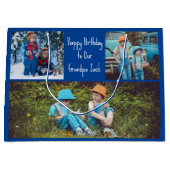 ハッピーバースデーグランドパカスタムグランドキッズ写真 ラージペーパーバッグ (正面)