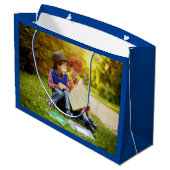 ハッピーバースデーグランドパカスタムグランドキッズ写真 ラージペーパーバッグ (裏面アングル)