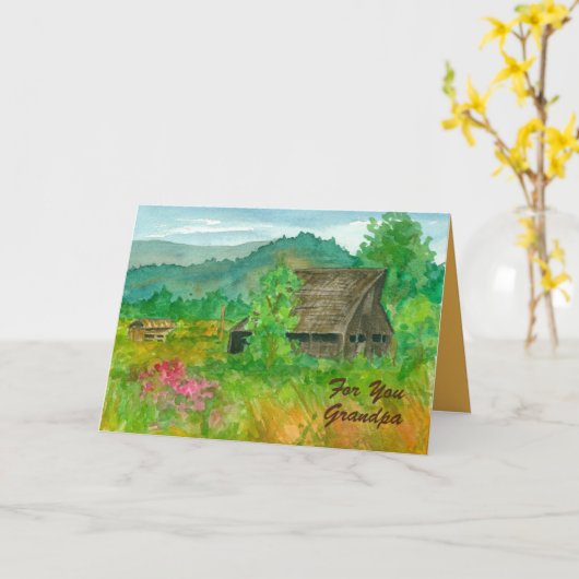 ハッピーバースデーグランドパバーンファームフィールズランチ カード (黄色い花)