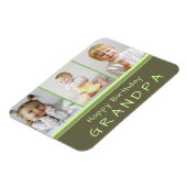 ハッピーバースデーグランドパフォトコラージグリーン マグネット (左側)