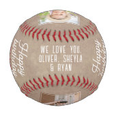 ハッピーバースデーグランドパモダン3 Photo Collage 野球ボール (裏面)