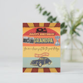 ハッピーバースデーグランドパレトロヴィンテージカード ポストカード (スタンド正面)