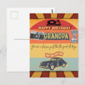 ハッピーバースデーグランドパレトロヴィンテージカード ポストカード (正面/裏面)