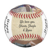 ハッピーバースデーグランドパ素朴3 Photo Collage 野球ボール (裏面)