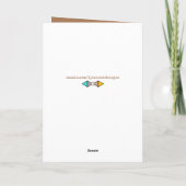 ハッピーバースデーグランドフォト茶色と黄色 カード (裏面)