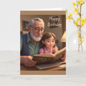 ハッピーバースデーグランパ カード (黄色い花)