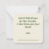 ハッピーバースデーグランパ ノートカード (裏面)