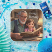 ハッピーバースデーグランパ ペーパープレート (パーティー)