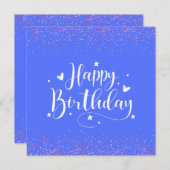 ハッピーバースデーグリッターカード シーズンカード (正面/裏面)