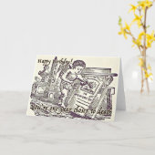 ハッピーバースデーグリーティングカードダークユーおもしろいモア カード (黄色い花)