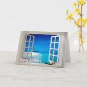 ハッピーバースデーグリーティングカード カード (黄色い花)