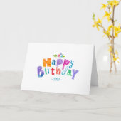 ハッピーバースデーグリーティングカード カード (黄色い花)