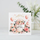 ハッピーバースデーグリーティングカード カード (スタンド正面)