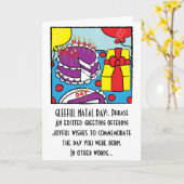 ハッピーバースデーグリーティングカード カード (黄色い花)