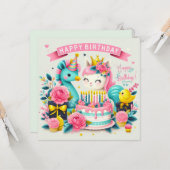 ハッピーバースデーグリーティングカード カード (正面/裏面インサイチュ)