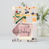 ハッピーバースデーグリーティングカード サンキューカード (スタンド正面)