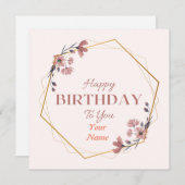 ハッピーバースデーグリーティングカード シーズンカード (正面/裏面)