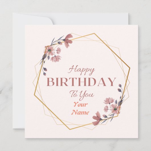 ハッピーバースデーグリーティングカード シーズンカード (正面)